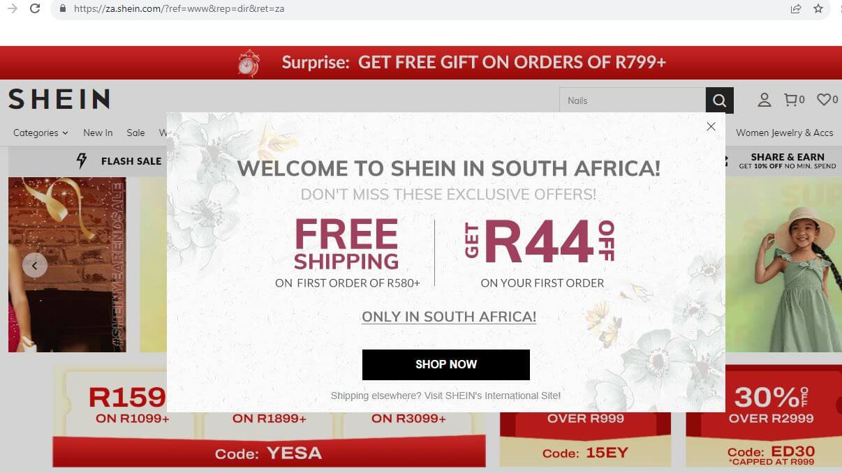 Does Shein South Africa Johannesburg Exist?