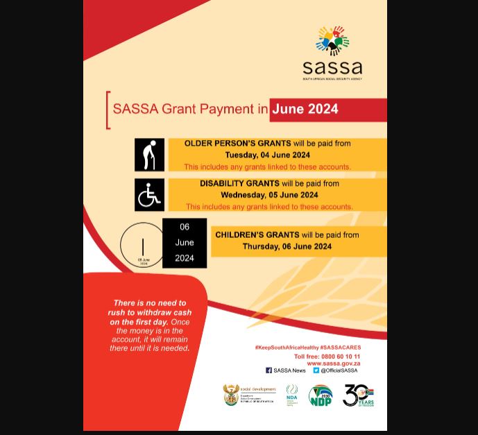SASSA Payment Dates For June 2024