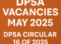 DPSA Vacancies May 2025, DPSA Circular 16 Of 2025